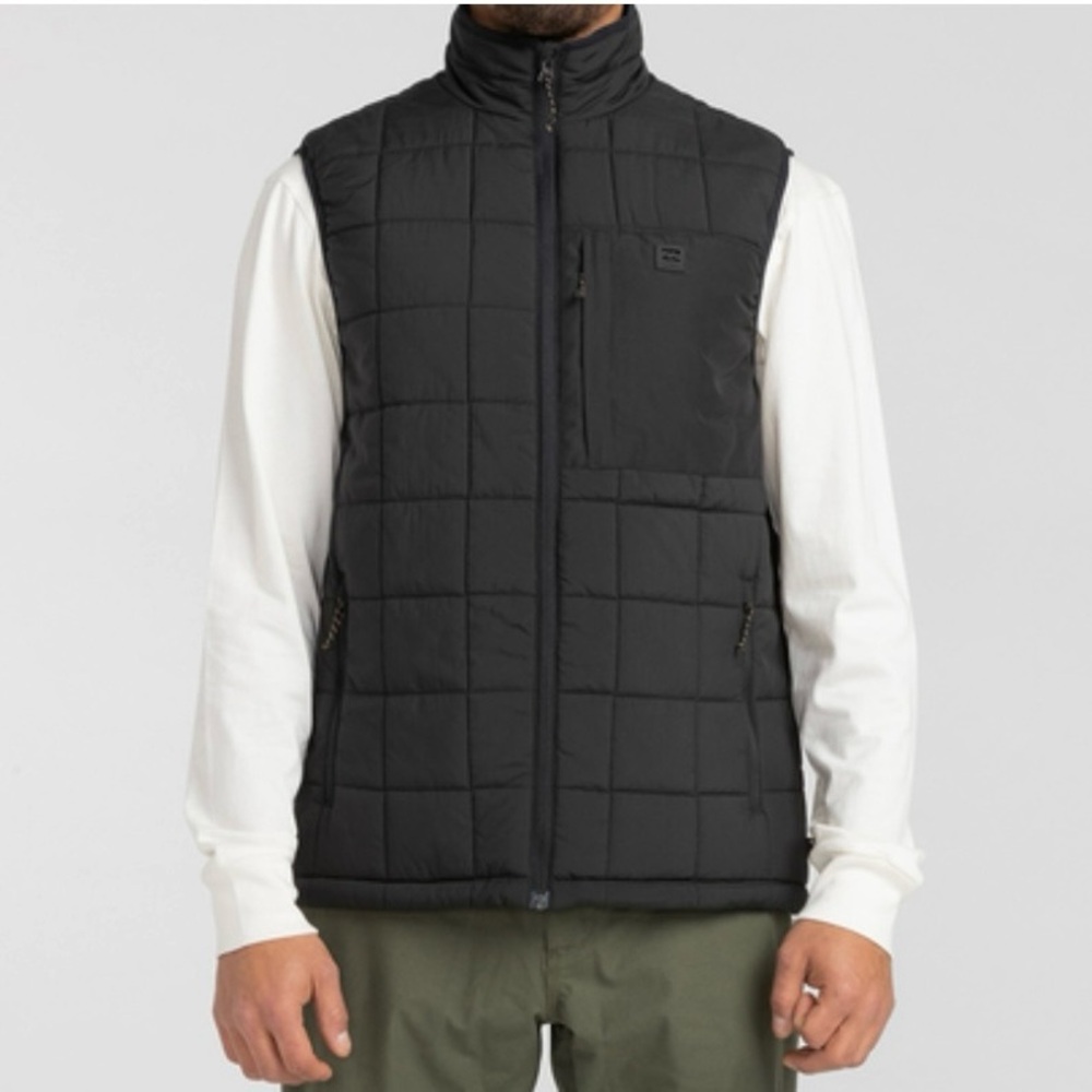 Billabong A/Div Men’s Black Journey Quilted Vest NWOT sz S - Picture 6 of 16